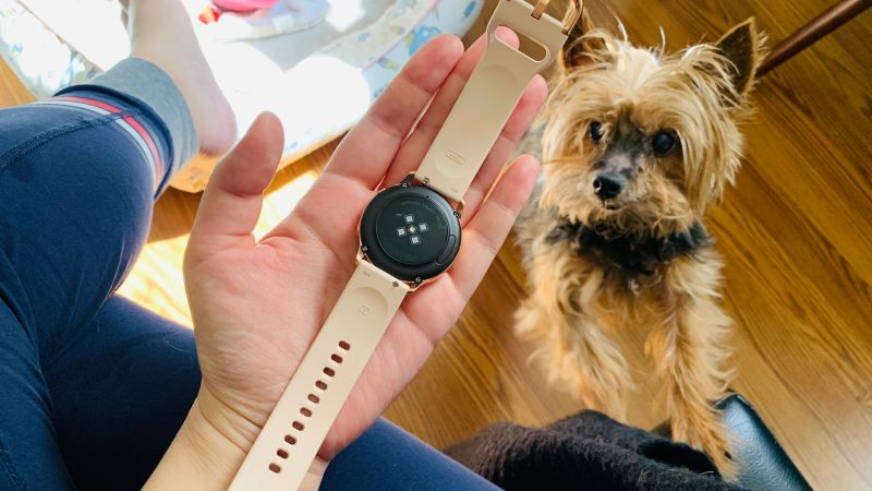 El hardware y los sensores del reloj bebé son bastante fiables. El perro no viene incluido.Foto: Victoria Song (Gizmodo)